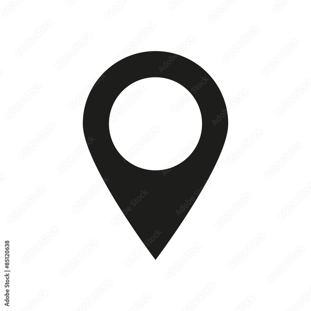 Poster the pointer icon. navigation and location symbol. flat