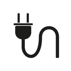 The plug icon. Electric symbol. Flat