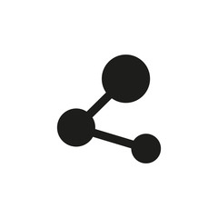 The share icon. Network symbol. Flat