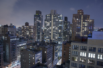 Fototapeta na wymiar Manhattan New York City Rooftops