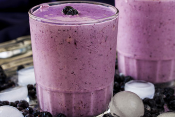 milkshake with berries