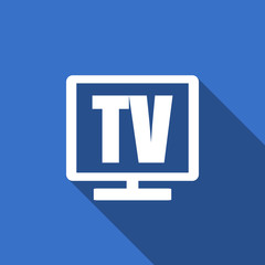 tv flat icon television sign