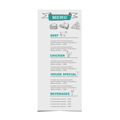 Restaurant cafe menu, template design. Food flyer.