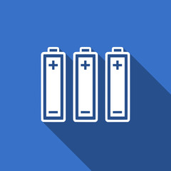 battery flat icon power sign