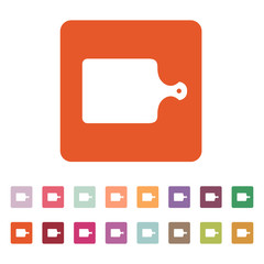 The cutting board icon. Chopping Board symbol. Flat