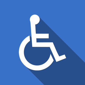 wheelchair flat icon