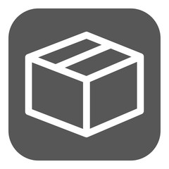 The box icon. Delivery and shipping symbol. Flat