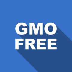 gmo free flat icon no gmo sign