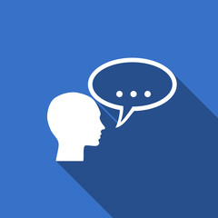 forum flat icon chat symbol bubble sign