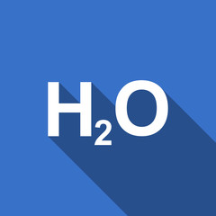 water flat icon h2o sign