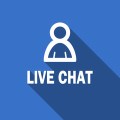 live chat flat icon