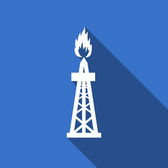 gas flat icon oil sign