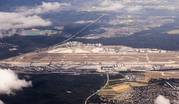 aerial of Frankfurt international airport