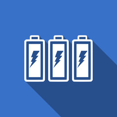 battery flat icon power sign