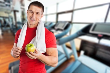 Men, Exercising, Healthy Lifestyle.