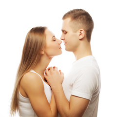  lovely happy couple hugging 