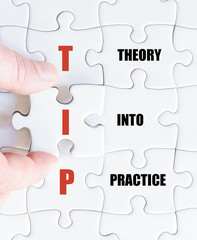 Last puzzle piece with Business Acronym TIP