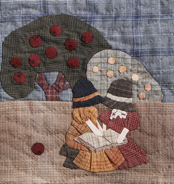 Sunbonnet sue applique quilt detail