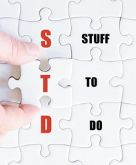 Last puzzle piece with Business Acronym STD