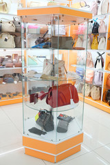 Interior of a bag's boutique