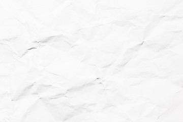 Crumpled white paper texture.