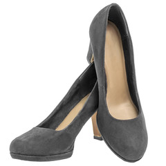Suede stiletto high heel classic