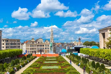 Crédence de cuisine en verre imprimé Bruxelles Paysage urbain de Bruxelles