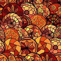 hand drawn ethnic seamless pattern