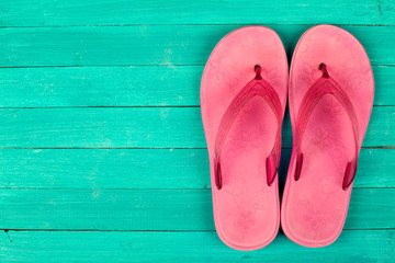 Bright flip-flops