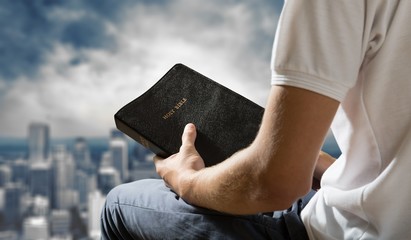 Bible, Praying, Men.