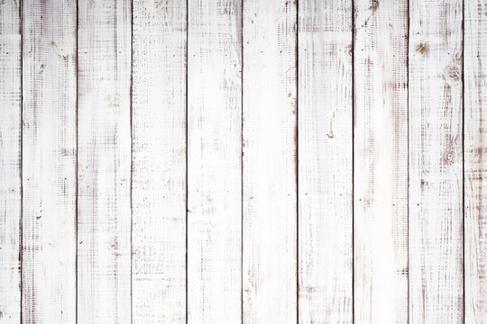 Fototapeta 白い木板のテクスチャ背景