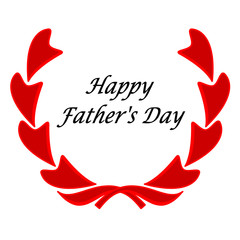 happy father daywith red wreath