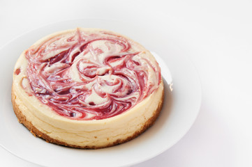 Berry Cheesecake on White