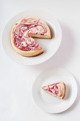 Berry Cheesecake on White