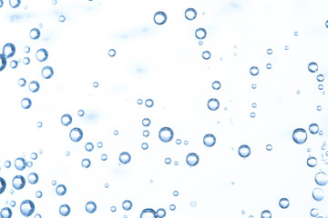 Fototapeta na wymiar Many bubbles in water close up