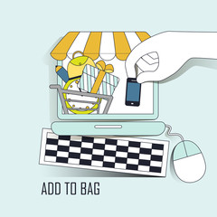 online shopping concept