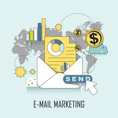 e-mail marketing concept