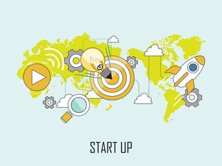 Fototapeta premium start up concept