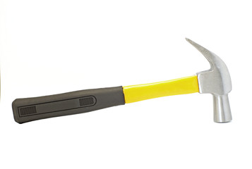 work tool hammer on white background