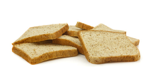 Group of sliced whole wheat breads