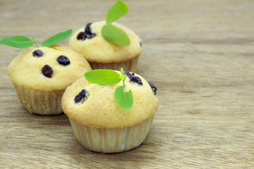 muffin on wood table