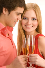 Happy couple celebrate