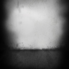 Grunge wall and floor background
