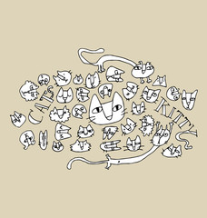 猫の手書きイラスト