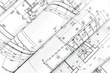 rolls of architecture blueprints