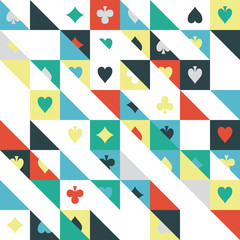 Playing cards seamless pattern