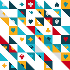 Playing cards seamless pattern
