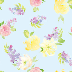 Watercolor flower pattern