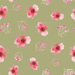 Watercolor flower pattern