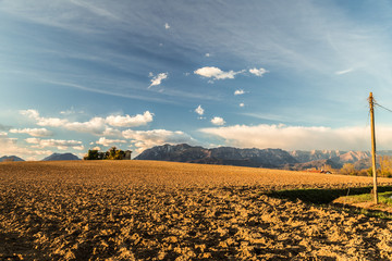 Abandoned farm in the countryside